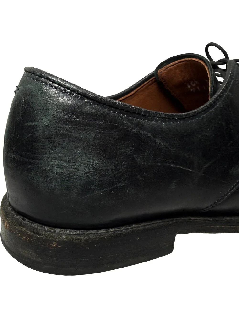 Allen Edmonds Lexington Men's 10.5 D Black Leather Cap Toe Brogue Derby Oxford